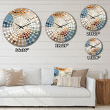 Coastal Mosaic Seacreatures I - Animals Metal Wall Clock