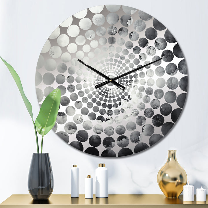 Minimalism Gray Sky Storm - Landscapes Metal Wall Clock