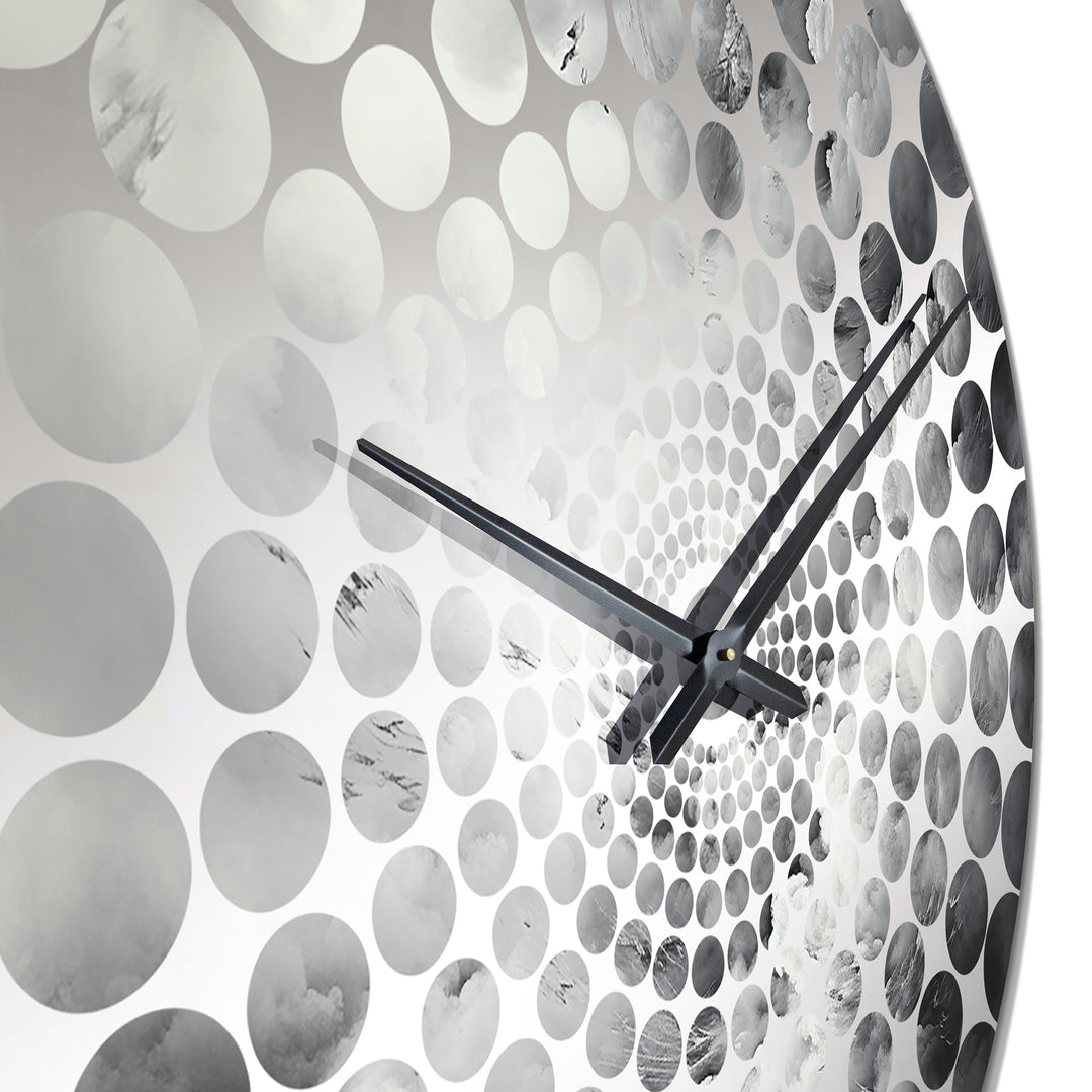 Minimalism Gray Sky Storm - Landscapes Metal Wall Clock