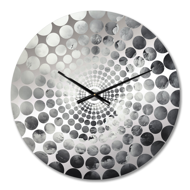 Minimalism Gray Sky Storm - Landscapes Metal Wall Clock