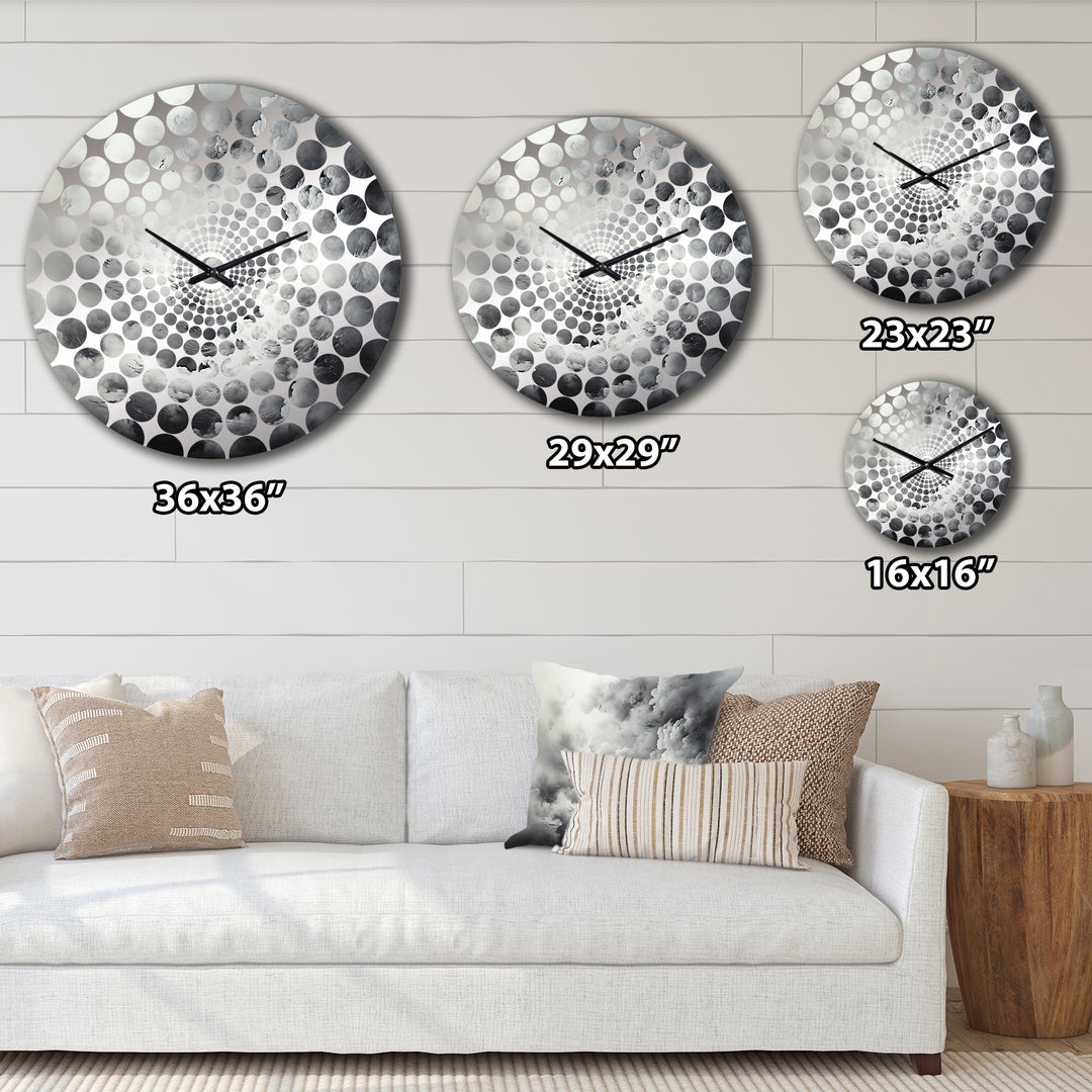 Minimalism Gray Sky Storm - Landscapes Metal Wall Clock