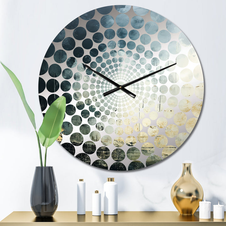 Minimalism Gray Sky Storm I - Landscapes Metal Wall Clock