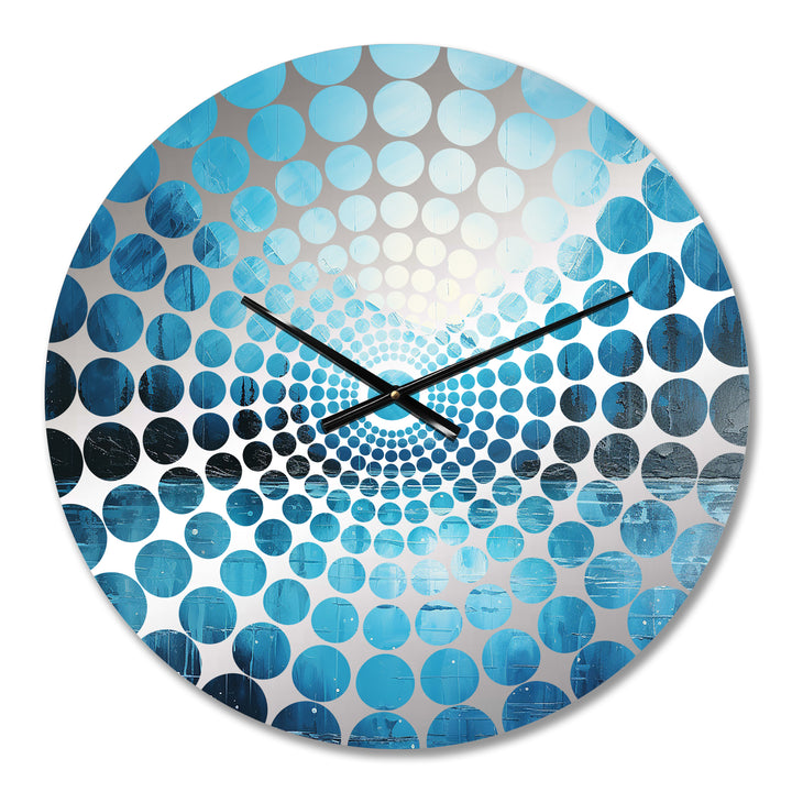Northern Sky Blue Harmony - Landscapes Metal Wall Clock