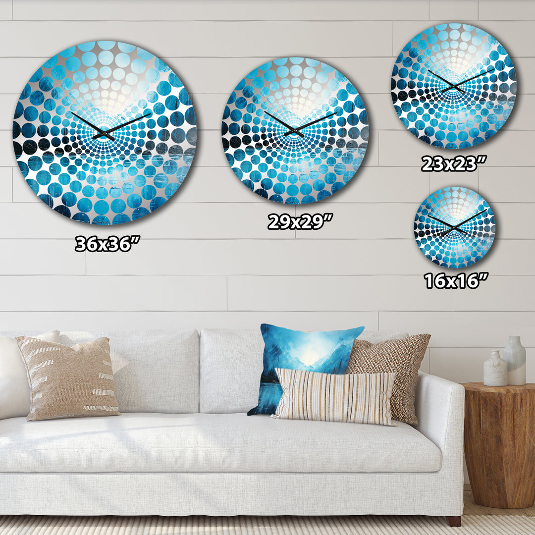 Northern Sky Blue Harmony - Landscapes Metal Wall Clock