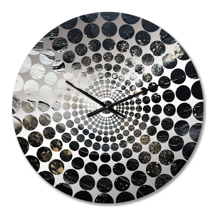 Northern Sky Black Harmony I - Landscapes Metal Wall Clock