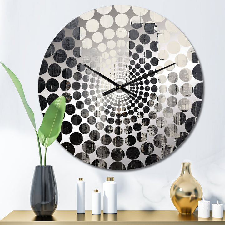 Ebony Edifices Sckycraper City - Architecture Metal Wall Clock