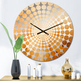 Khaki Peach Skyscrapers City I - Architecture Metal Wall Clock