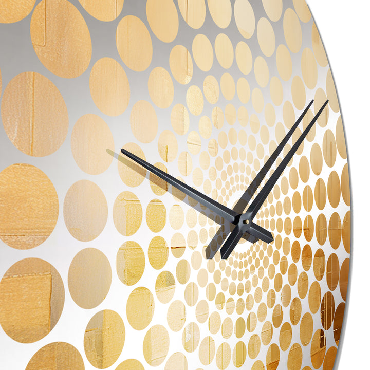 Khaki Peach Skyscrapers City I - Architecture Metal Wall Clock
