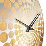 Khaki Peach Skyscrapers City I - Architecture Metal Wall Clock