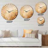 Khaki Peach Skyscrapers City I - Architecture Metal Wall Clock