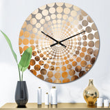 Khaki Peach Skyscrapers City II - Architecture Metal Wall Clock