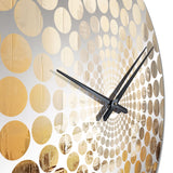 Khaki Peach Skyscrapers City II - Architecture Metal Wall Clock
