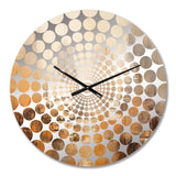 Khaki Peach Skyscrapers City II - Architecture Metal Wall Clock