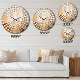 Khaki Peach Skyscrapers City II - Architecture Metal Wall Clock