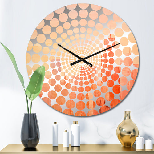 Salmon Spires High Rise Cityscape II - Architecture Metal Wall Clock