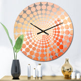 Salmon Spires High Rise Cityscape II - Architecture Metal Wall Clock