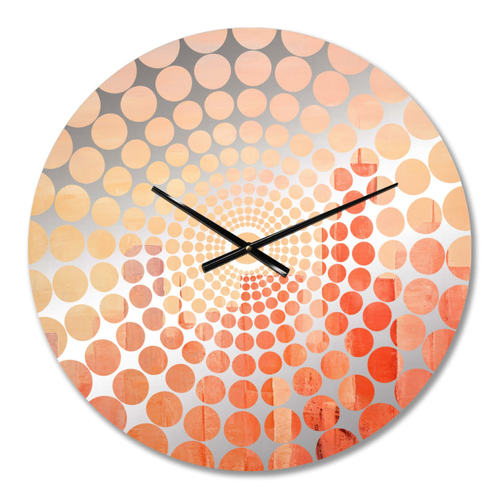 Salmon Spires High Rise Cityscape II - Architecture Metal Wall Clock