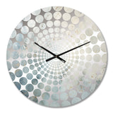 Blue And White Snow Blooming - Abstract Metal Wall Clock