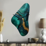 Spiritual Stone Malachite Renewal - Asymmetric Metal Wall Clock