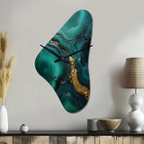 Spiritual Stone Malachite Renewal - Asymmetric Metal Wall Clock