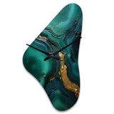 Spiritual Stone Malachite Renewal - Asymmetric Metal Wall Clock