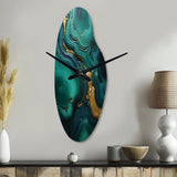Spiritual Stone Malachite Renewal - Asymmetric Metal Wall Clock