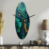 Spiritual Stone Malachite Renewal - Asymmetric Metal Wall Clock