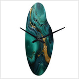 Spiritual Stone Malachite Renewal - Asymmetric Metal Wall Clock