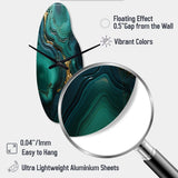 Spiritual Stone Malachite Renewal - Asymmetric Metal Wall Clock