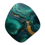 Spiritual Stone Malachite Renewal - Asymmetric Metal Wall Clock