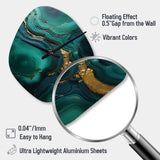 Spiritual Stone Malachite Renewal - Asymmetric Metal Wall Clock