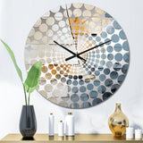 Blue Spiritual Stone Minimalism Painting II - Spiritual Metal Wall Clock