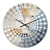 Blue Spiritual Stone Minimalism Painting II - Spiritual Metal Wall Clock