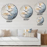 Blue Spiritual Stone Minimalism Painting II - Spiritual Metal Wall Clock