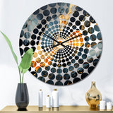 Black Obsidian Protective Stone - Spiritual Metal Wall Clock