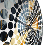 Black Obsidian Protective Stone - Spiritual Metal Wall Clock