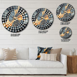 Black Obsidian Protective Stone - Spiritual Metal Wall Clock