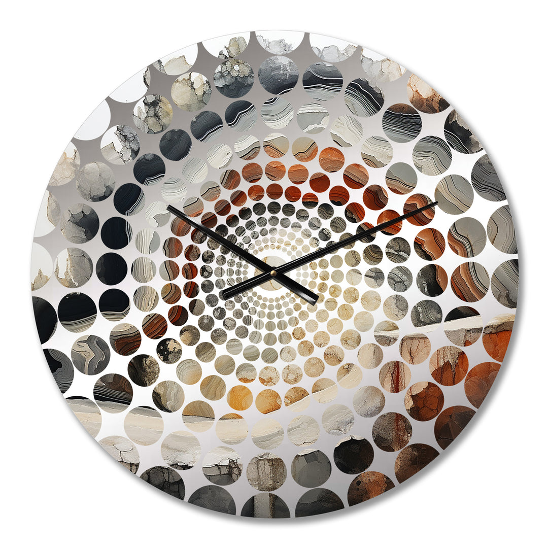 Stone Geode Scenery Minimalism - Landscapes Metal Wall Clock