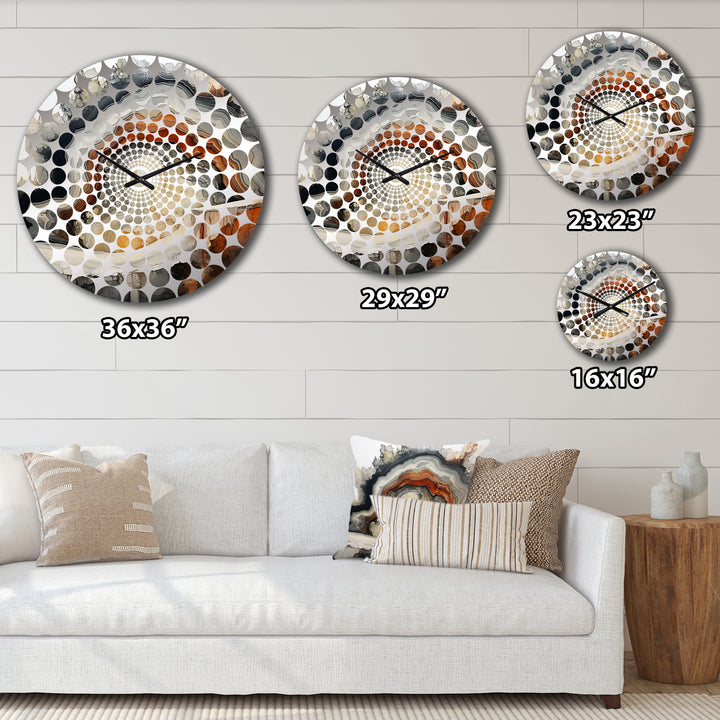 Stone Geode Scenery Minimalism - Landscapes Metal Wall Clock