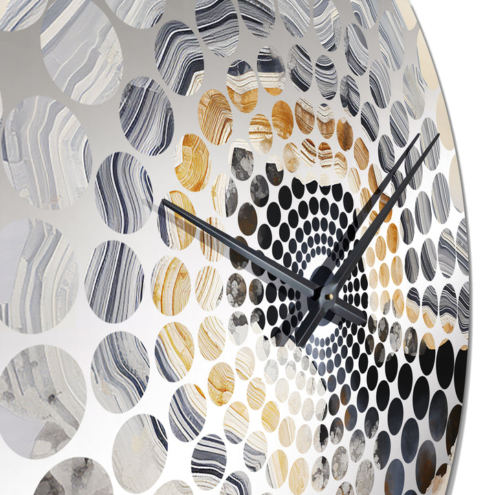 Stone Geode Scenery Minimalism I - Landscapes Metal Wall Clock
