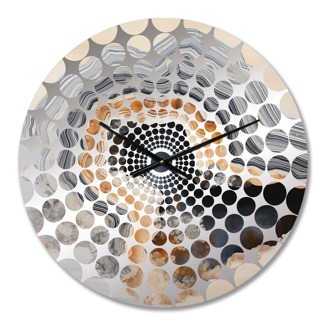 Stone Geode Scenery Minimalism I - Landscapes Metal Wall Clock