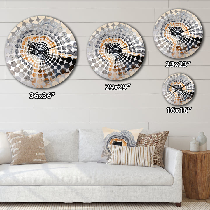 Stone Geode Scenery Minimalism I - Landscapes Metal Wall Clock