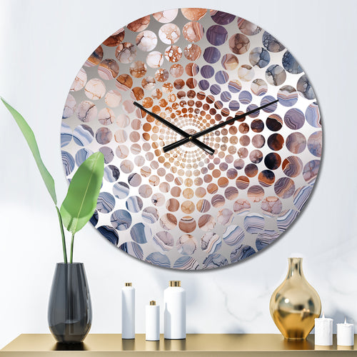 Stone Geode Scenery Minimalism II - Landscapes Metal Wall Clock