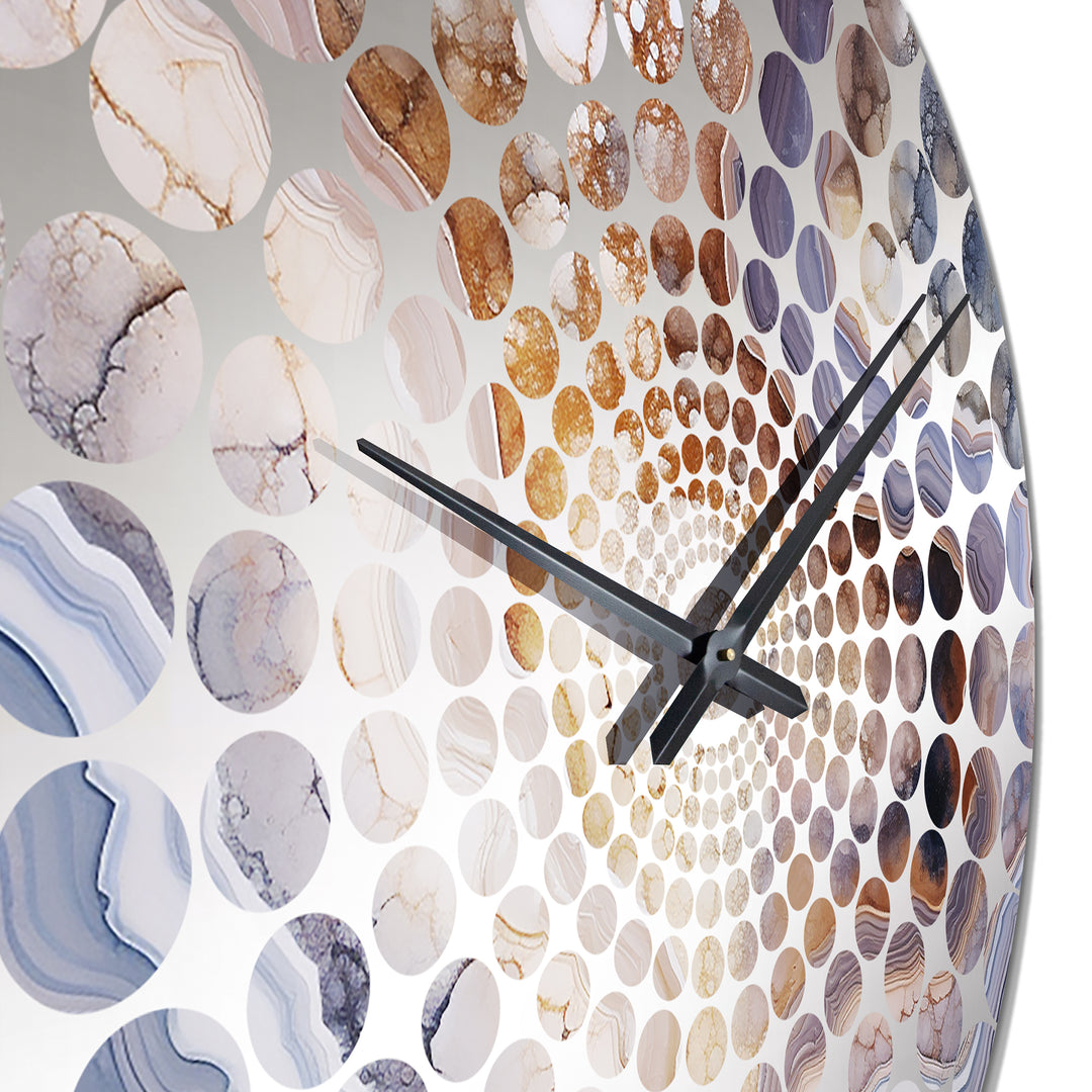 Stone Geode Scenery Minimalism II - Landscapes Metal Wall Clock