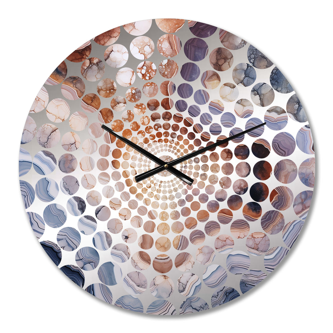 Stone Geode Scenery Minimalism II - Landscapes Metal Wall Clock