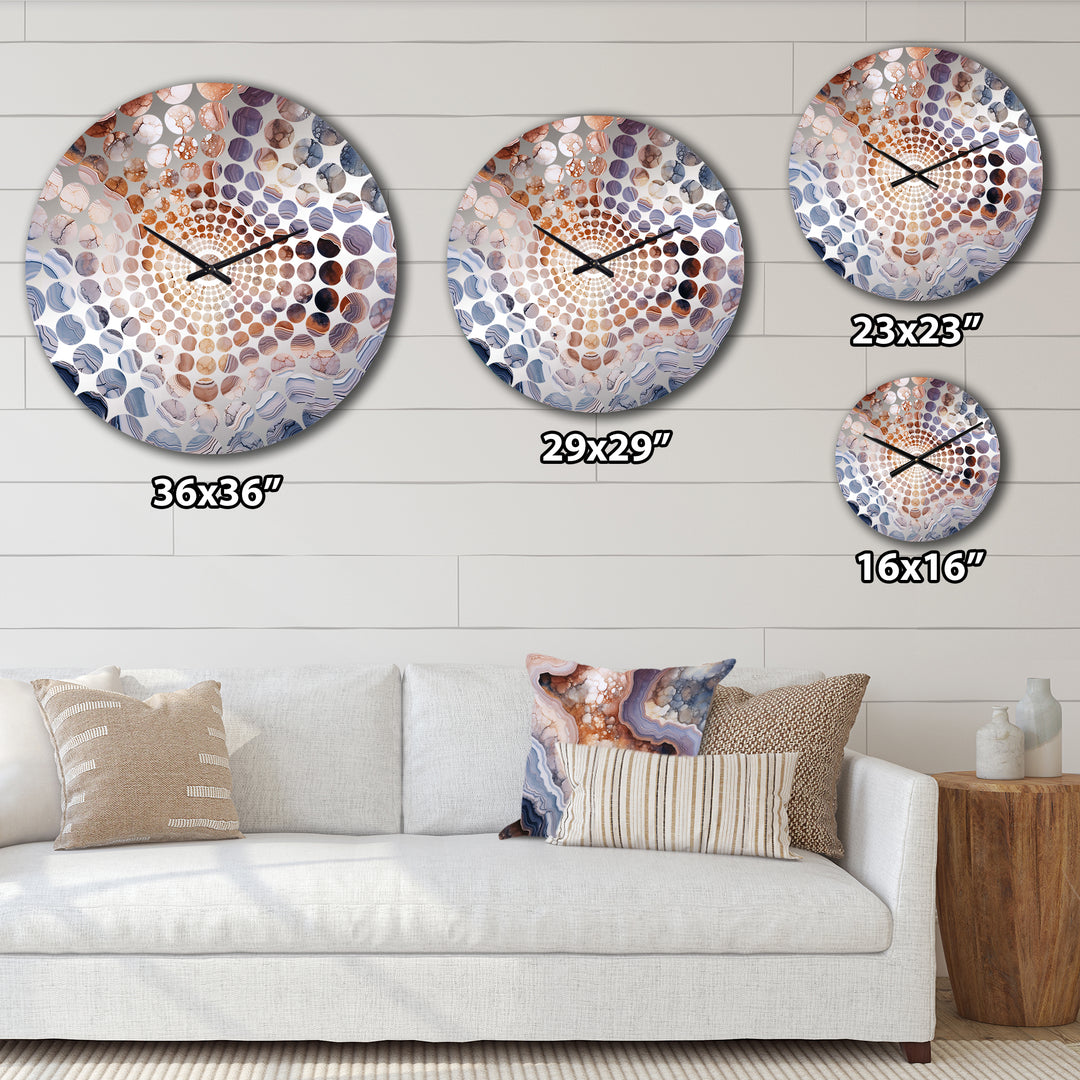 Stone Geode Scenery Minimalism II - Landscapes Metal Wall Clock