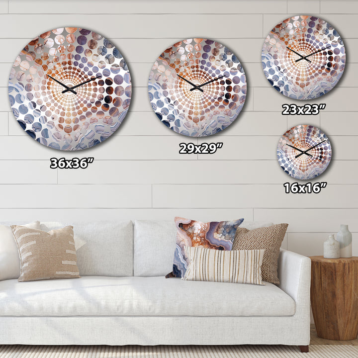 Stone Geode Scenery Minimalism II - Landscapes Metal Wall Clock