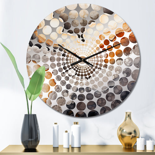 Stone Geode Scenery Minimalism III - Landscapes Metal Wall Clock