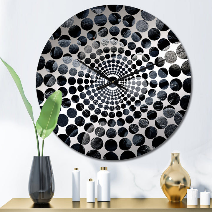 Black Stones Scenery Minimalism - Landscapes Metal Wall Clock