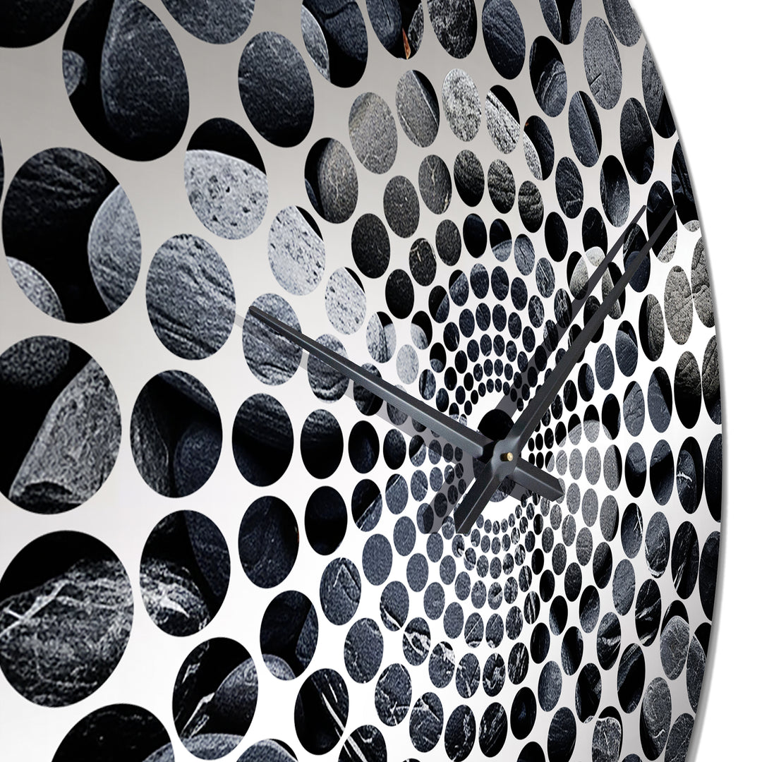 Black Stones Scenery Minimalism - Landscapes Metal Wall Clock